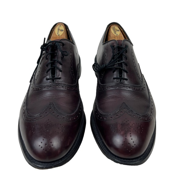 Allen Edmonds mens 12 C Oxblood Wingtip Oxford Chester Dress Shoes EUC - Picture 2 of 10